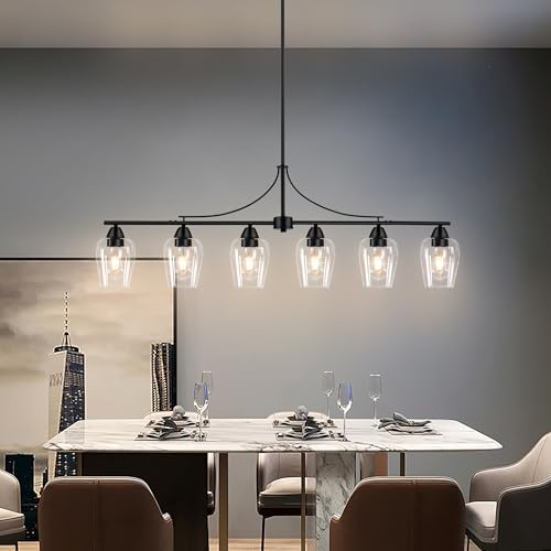 Dining Room Light Fixtures over Table 45" Farmhouse Kitchen Island Lighting (6 Light)