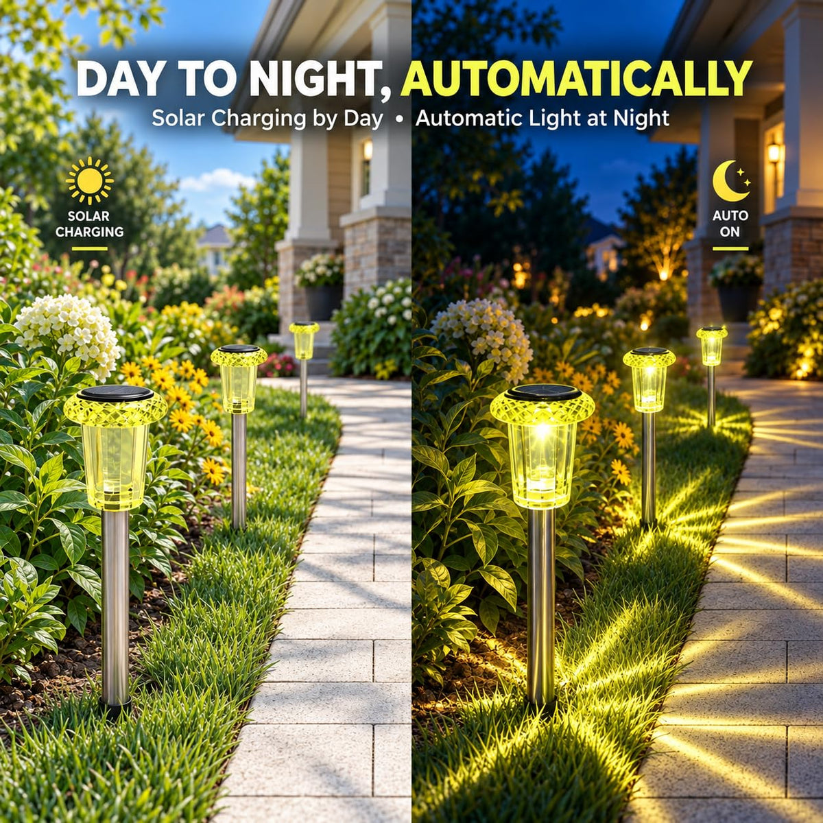 Solar Pathway Lights (Lemon Yellow)