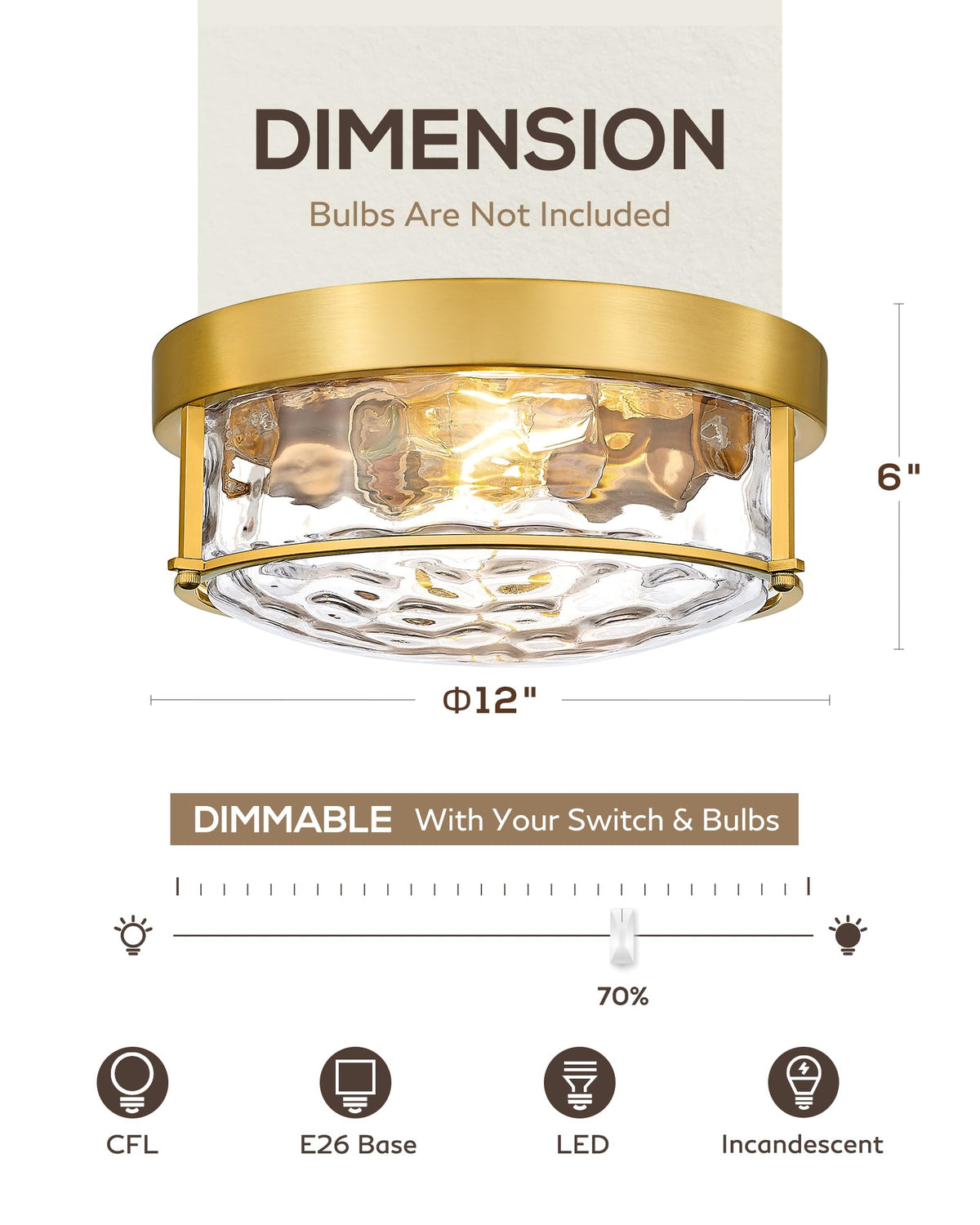 Modern Ceiling Light (Gold)