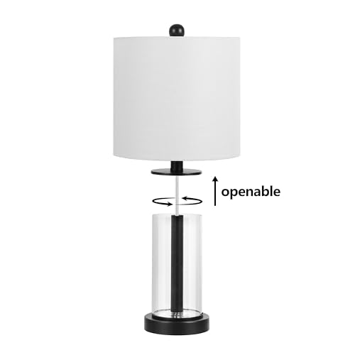 Amner 20.5" Fillable Glass Lamp (Oil Rubbed Bronze/Clear)