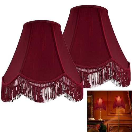 Lamp Shades Set of 2 (Burgundy / 2 Pack)