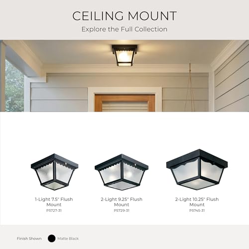 7.5" 1 Light Flush Mount Light (Matte Black / 7.5-Inch Diameter x 5-Inch Height / 1-Light)