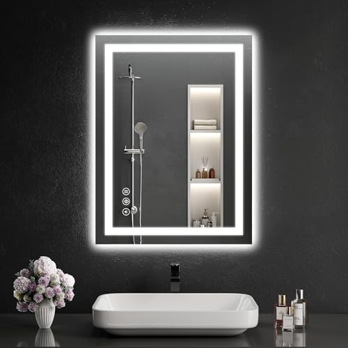 24"x32" LED Bathroom Mirror with Lights (32"L x 24"W)
