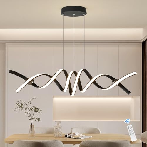 Kitchen Island Lighting (37in/Black/Linear/60W-Dimmable)