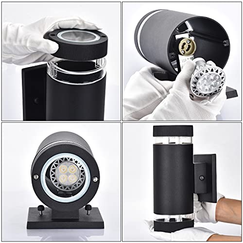 Outdoor Wall Sconce Lights (Cylinder 2 Pack)