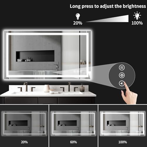 30"x48" LED Bathroom Mirror with Lights (30"L x 48"W)
