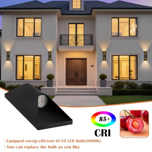 Outdoor Wall Lights (Black / 2 Pack)