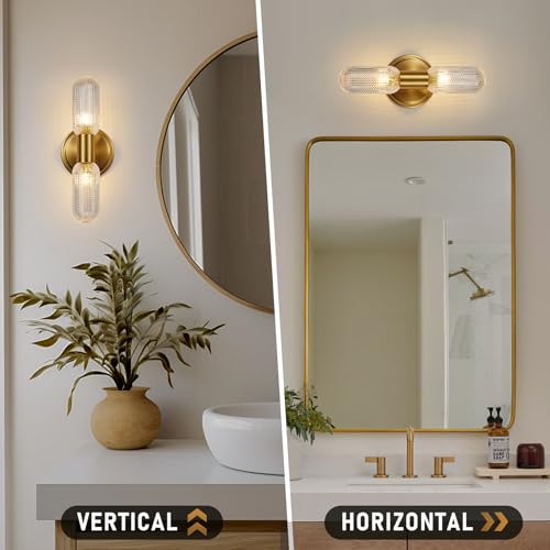 Brushed Brass Wall Sconces (Gold / 1 Pack)