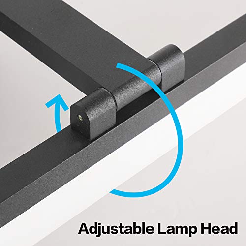 Modern Bathroom Light Fixtures 39.3Inch Modern LED Vanity Lights Above Mirror Fixture Acrylic Black Light Strip (Matte Black / 40-inch)
