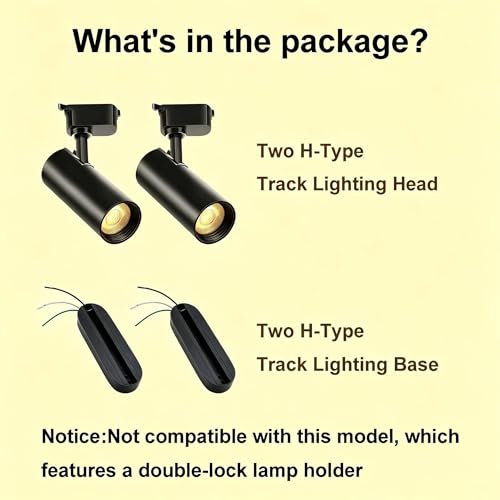 Plug in H Type LED Track Lighting Kits Dimmable Spotlights Oval Base (Head Only)