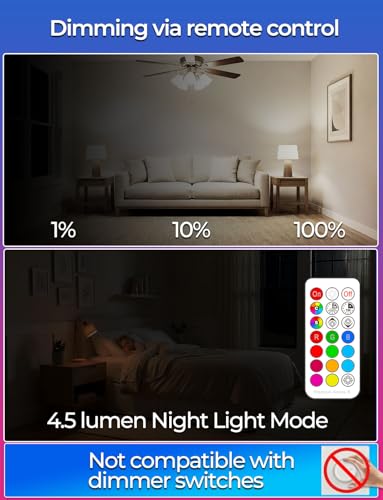 Color Changing LED Light Bulb (8 Count (Pack of 1))