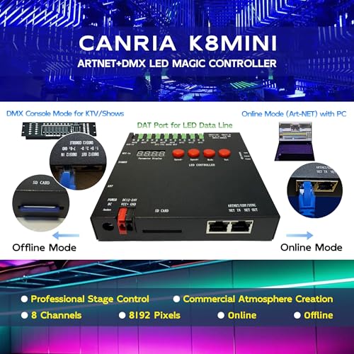 K8MINI ARTNET+DMX Console LED Pixel Controller (K8 MINI ARTNET)