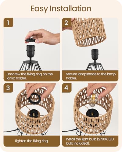 Rattan Table Lamp (Mesh + Black)