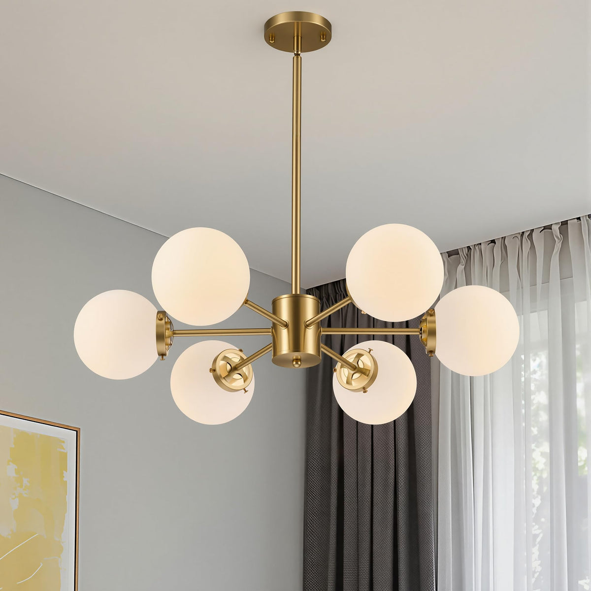 6 Light Sputnik Chandelier (Gold / 6-Light)