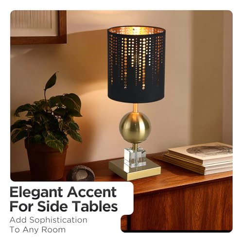 Modern Table Lamp with Black Linen Shade
