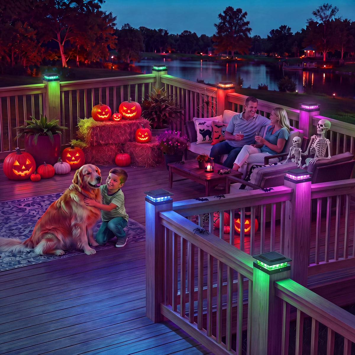 10 Pack Solar Post Cap Lights Color Changing (Multicolor / 10 Pack)