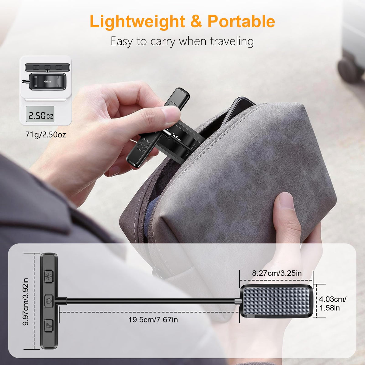 2 Pack 19 LED Rechargeable Book Light for Reading in Bed (Black)