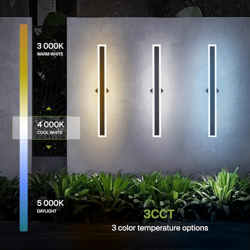 36" LED Linear Wall Sconce 2 Pack (Black)
