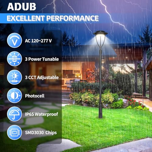 LED Parking Lot Fixture Mounting Brackets Adaptor 180°Adjustable Arm Mount
