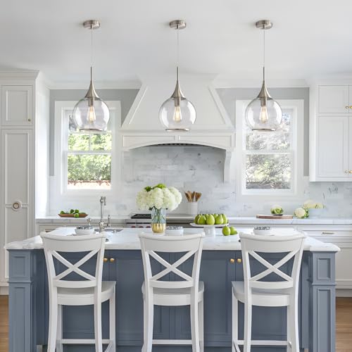 Pendant Lights Kitchen Island (Brushed Nickel / 3 Pack-10inch)