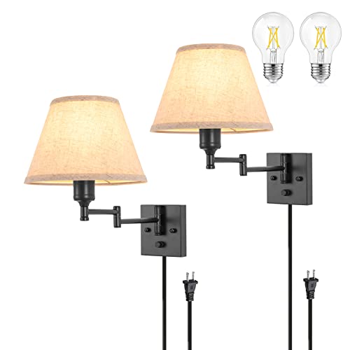 Wall Sconce Plug in (Beige / Medium)