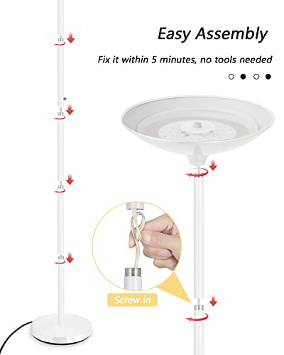 Torchiere Floor Lamp (White Torchiere Floor Lamp)