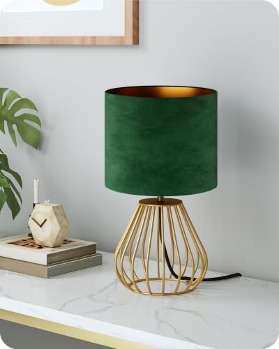 Green and Gold Table Lamp (Forest Green + Gold)