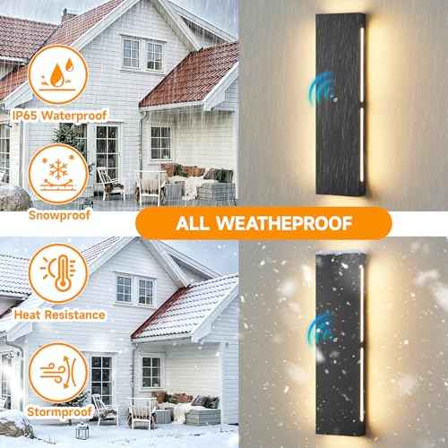 Dusk to Dawn Outdoor Wall Sconces (Dusk to Dawn / 24 Inches)
