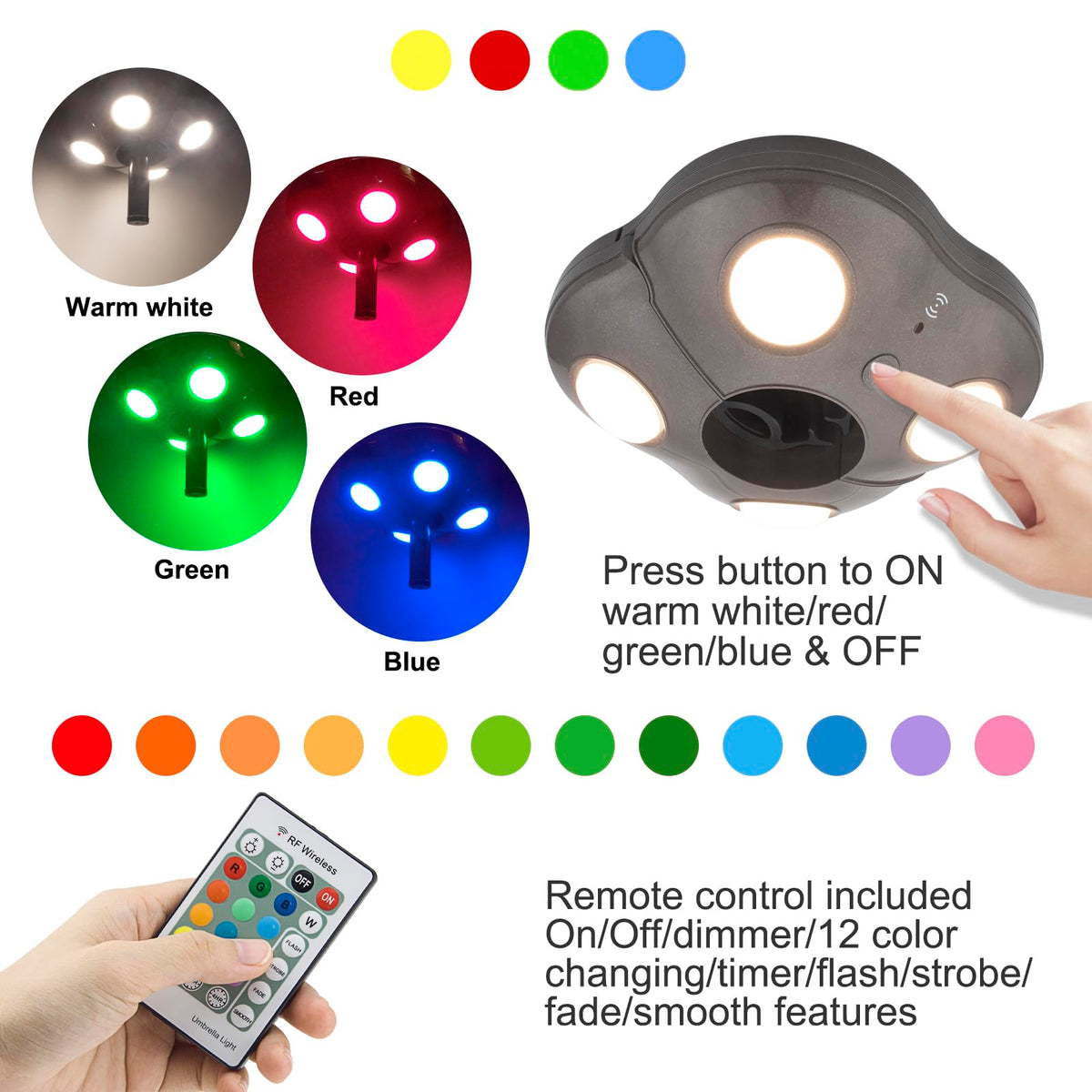 Umbrella Light Battery Operated (C-Brown / Brown)