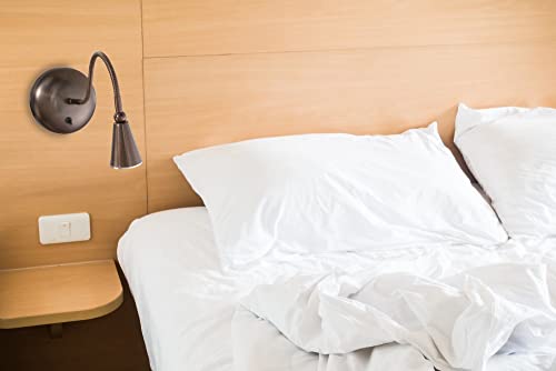 62089 BS LED Gooseneck Wall Lamp (Brushed Steel Finish)