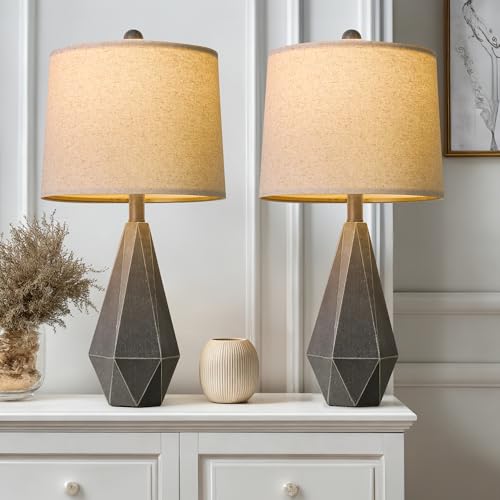23.5'' Farmhouse Table Lamps Set of 2 (Medium - Deep Grey)