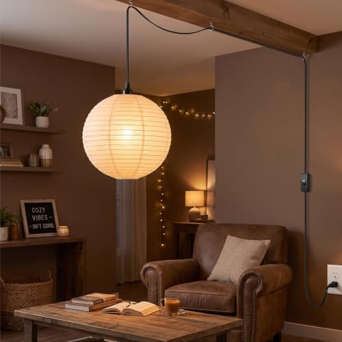 Plug in Pendant Light Cord (Black / 16FT)