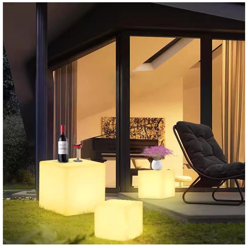 Waterproof Cube Lights LED Cube Floor Lamp w (60cm / White)