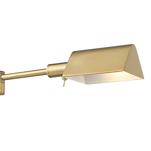 Keegan Warm Gold Adjustable Swing Arm Pharmacy 54" Tall Floor Lamp (Warm Gold)