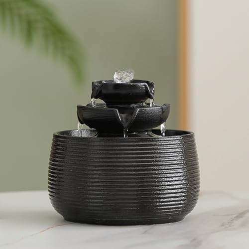 Outdoor and Indoor Water Feature Fountain Waterfall Tabletop Desktop mini Ceramic Garden Fountain