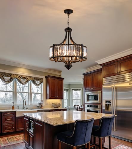 Modern Crystal Chandeliers (Black)