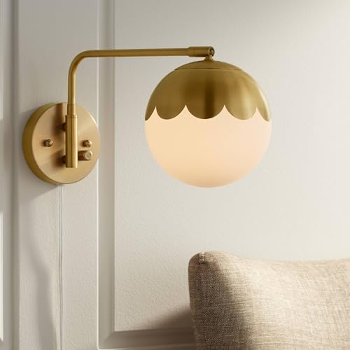Camila Brass Glass Globe Plug (Brass - Set of Two)