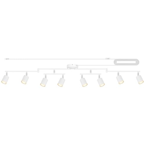 Plug in Track Lighting LED (8-Light Track Light(White))