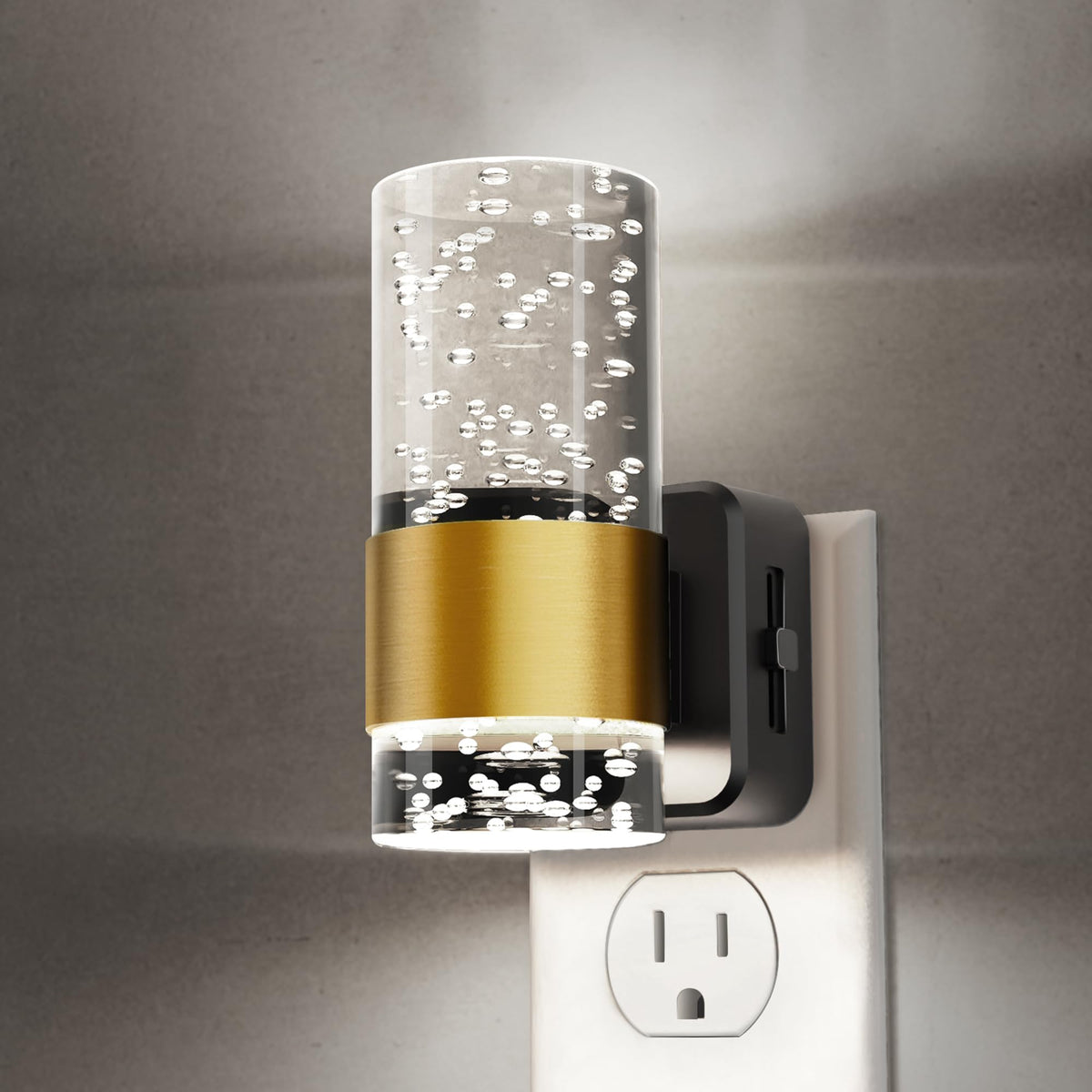 Night Light Decorative Night Lights Plug into Wall (Gold Ring-5000K / 1 Pack)