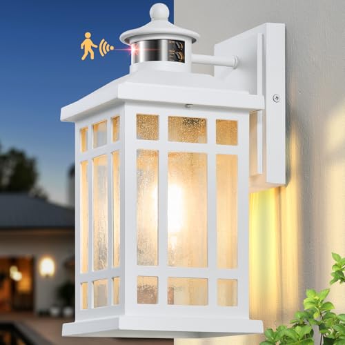 White Dusk to Dawn Outdoor Lighting (White / Motion Sensor-1 Pack)