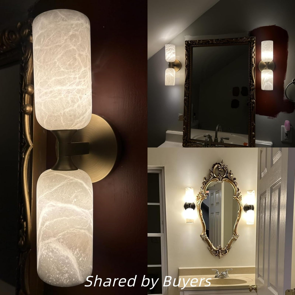 Alabaster Wall Sconce 14in Black Sconces Wall Lighting (Black 1-Light)
