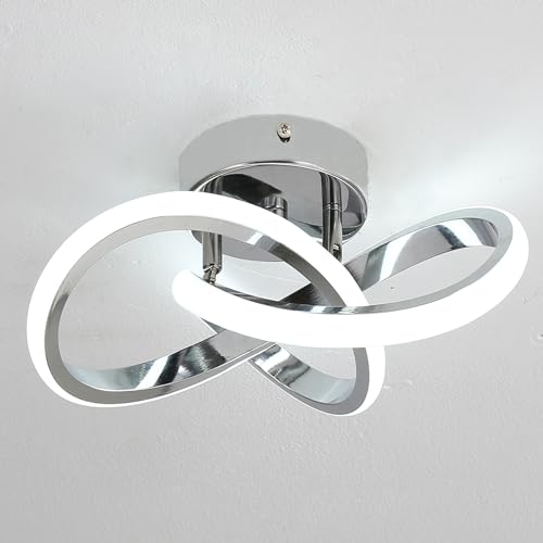 Hallway Light Acrylic Modern LED Ceiling Light Fixtures Cool White 6000K Close to Ceiling Lights for Bedroom