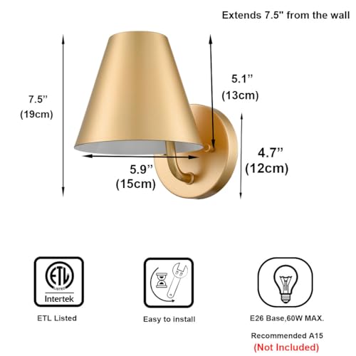 Metal Wall Sconce Bath Vanity Light