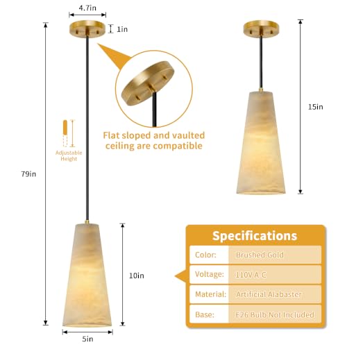 Alabaster Texture Pendant Lights Kitchen Island