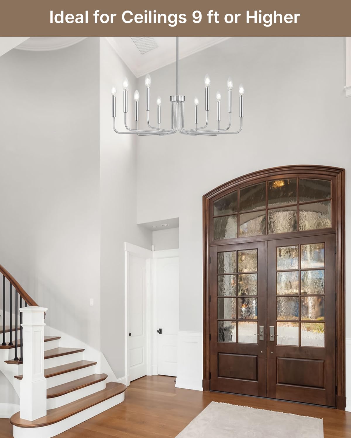 10 Light Brushed Nickel Chandelier (Brushed Nickel / 10-Light)