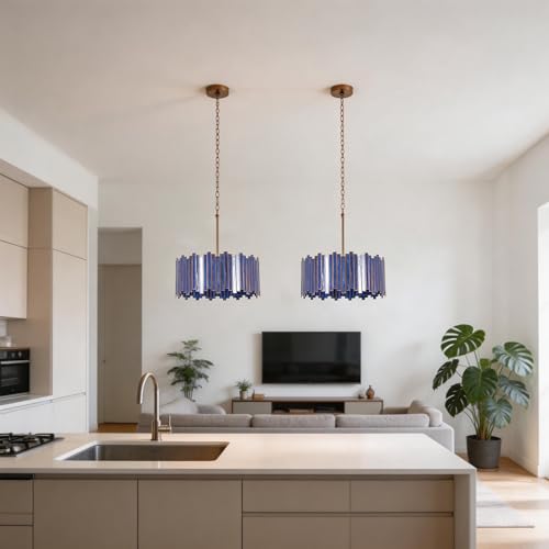 Drum Chandelier 4 (Blue Purple)