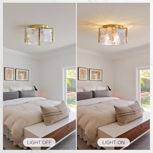 Drum Glass Ceiling Light
