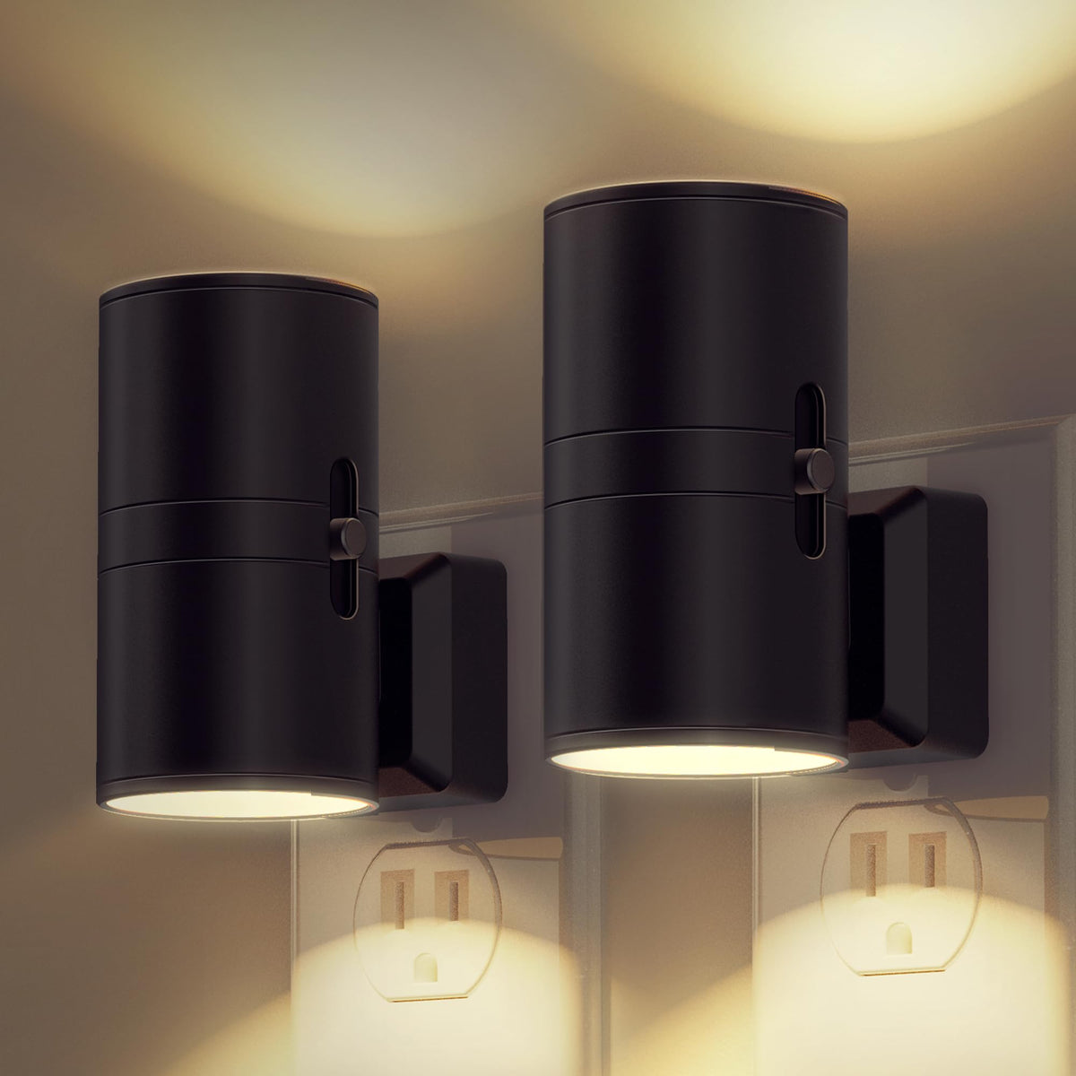 Night Light Plug in (3000K-soft white / 2 Pack)