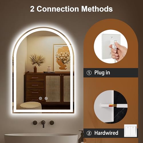 Arched LED Bathroom Mirror