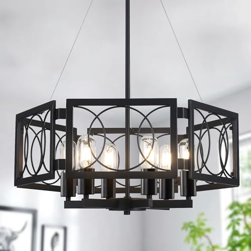 Geometric Farmhouse Chandelier for Dining Room